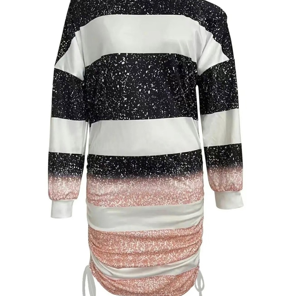 Chic Striped Off-Shoulder Dress - Picture 3 of 3